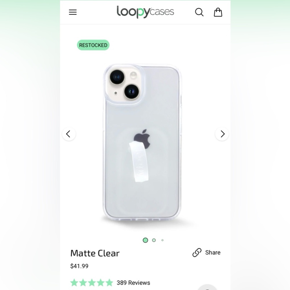 iPhone 13/14 Matte Clear Loopy Case